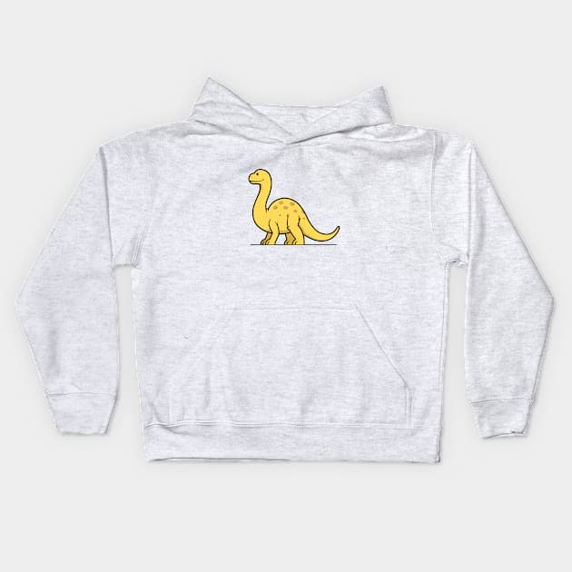 CuteForKids - Brontosaurus Kids Hoodie by VirtualSG